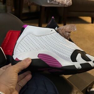 Jordan Black and Pink Sneakers